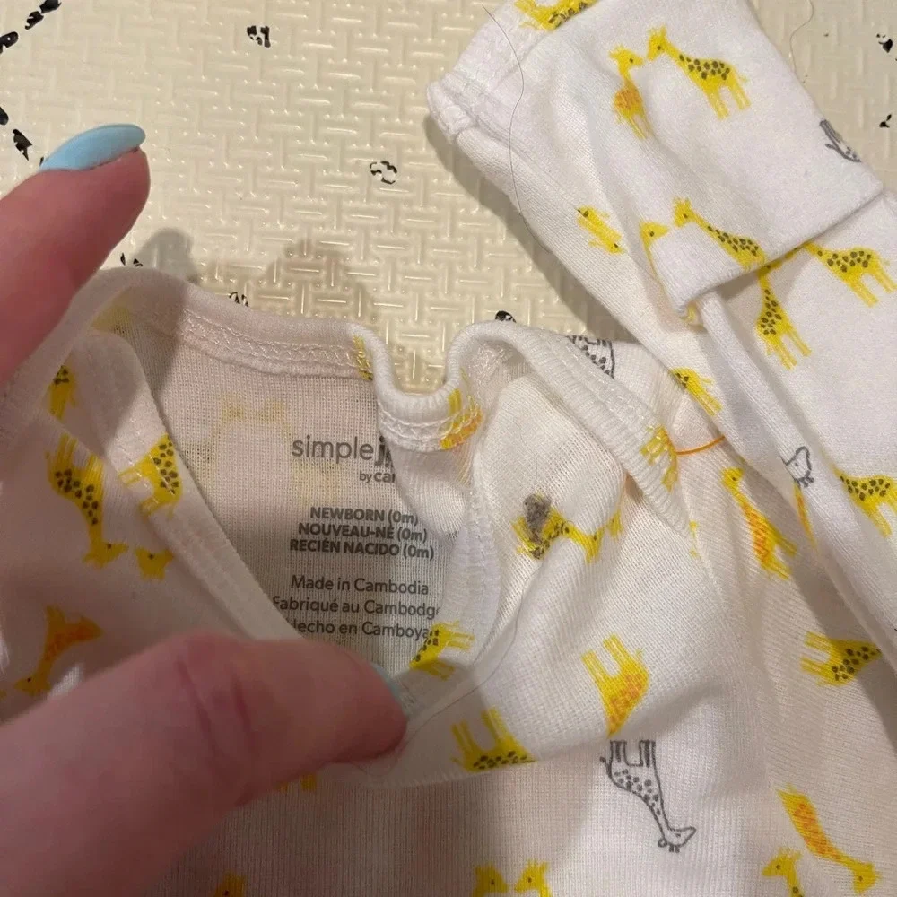Baby‎ boy zip up pajamas and bodysuits bundle newborn size